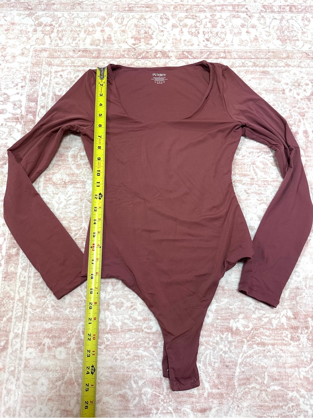 PUMIEY 🪷 Dusty Rose Scoop Neck Bodysuit - Picture 8 of 10